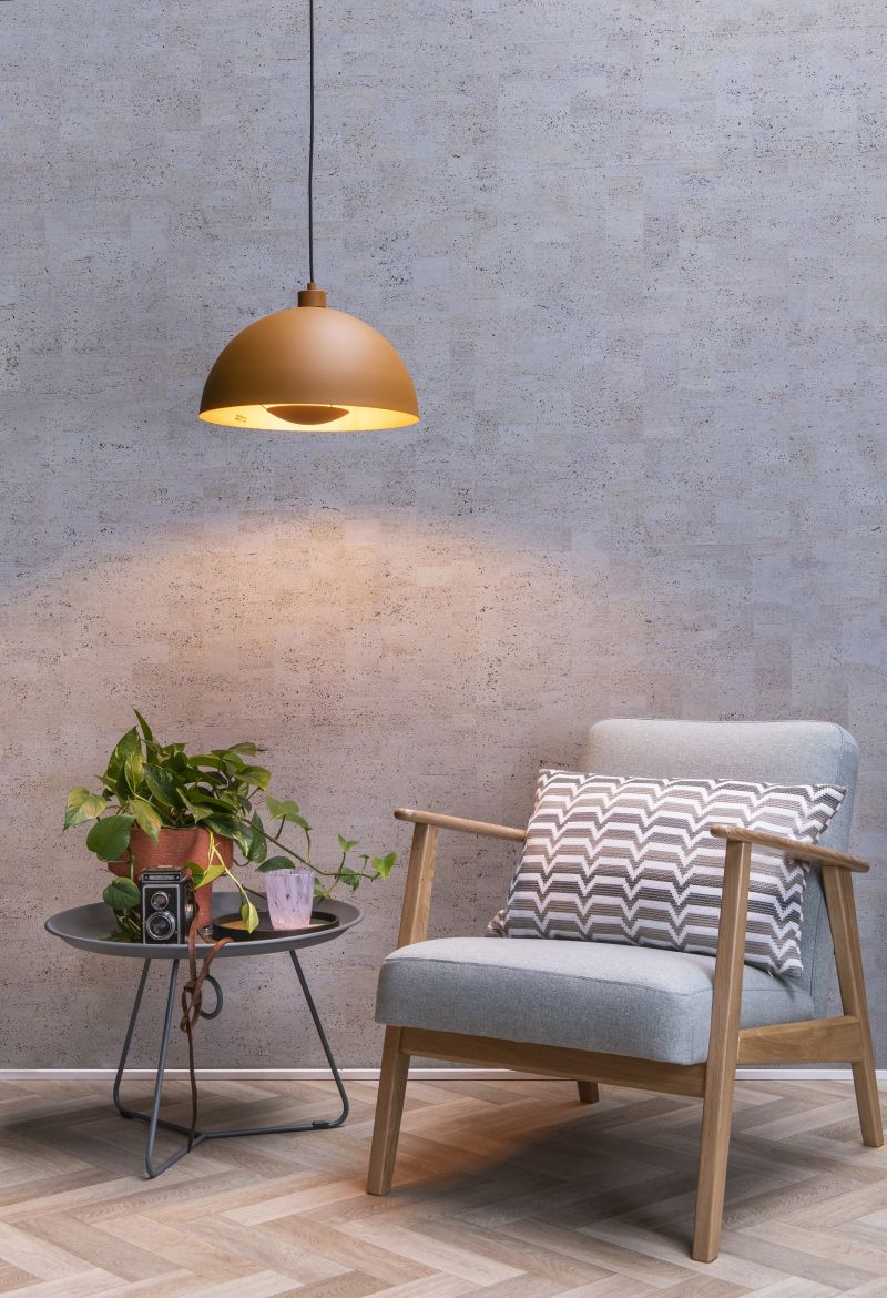 Lucide SIEMON - Závesné svietidlo - Ø 40 cm - 1xE27 - Okrová žltá